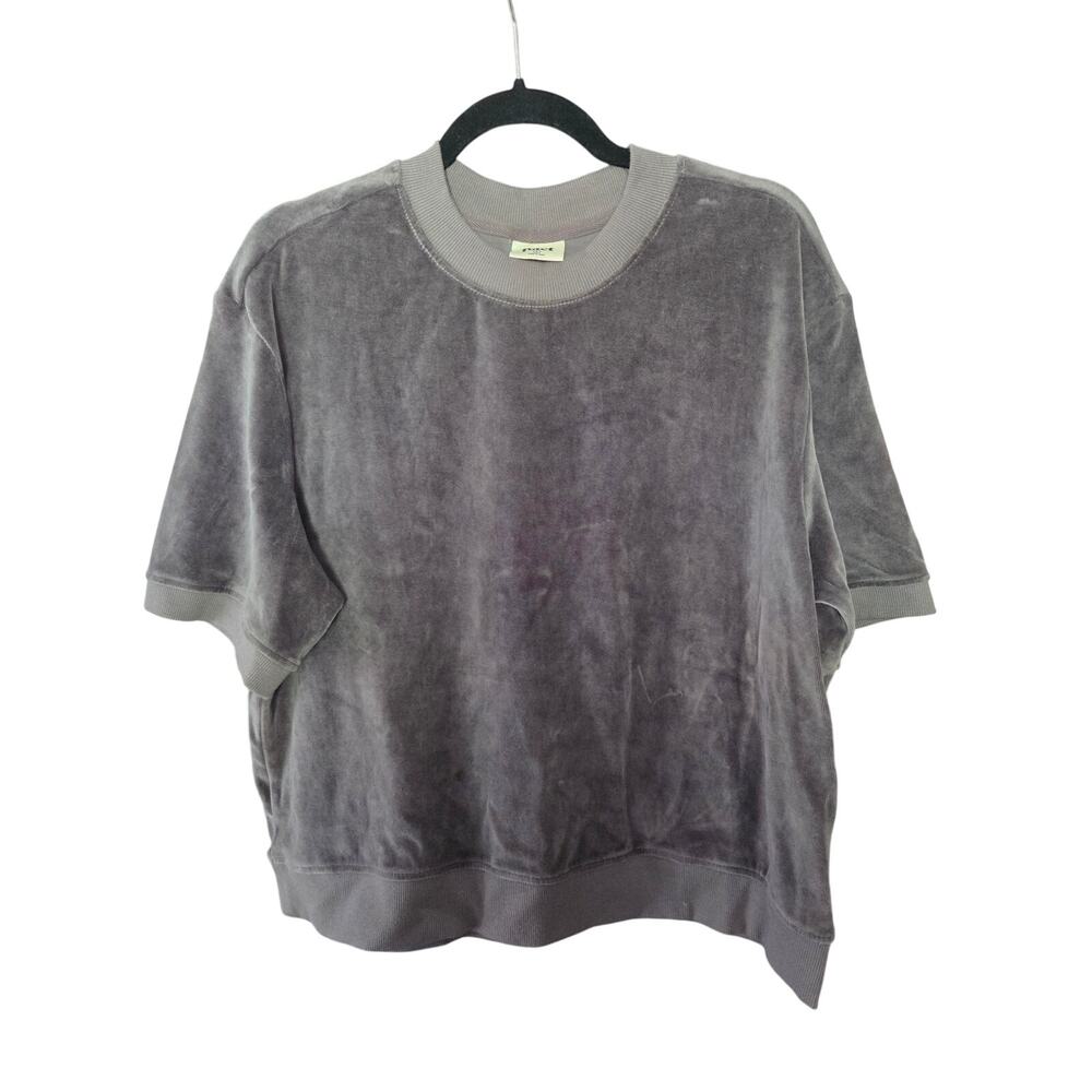 Pact Organic Cotton Short Sleeve Sweatshirt Mauve Athletic Streetwear Athleisure
